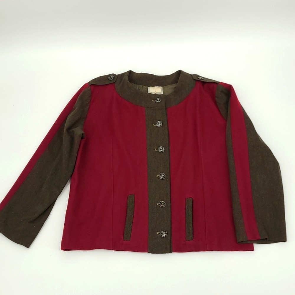 Vintage Alexander Wool 3/4 Sleeve Jacket‎ Women's Size Large